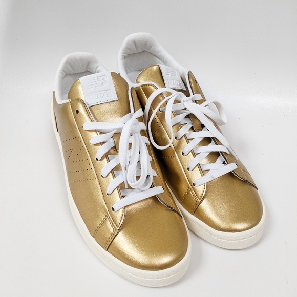 New Balance Shoes - NIB New Balance for J. Crew Gold Leather Sneakers